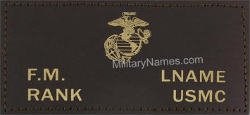 brown leather marine flight badge
