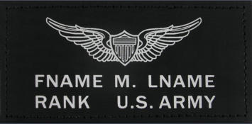 army black leather badges